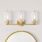 Designers Fountain Skylar 24.5 in. 3-Light Brushed Gold Vanity Light with Clear Glass Shades for Bathrooms D332M-3B-BG - alternate 9